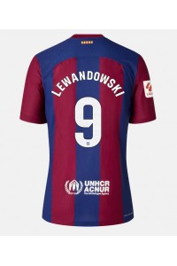 Barcelona Robert Lewandowski #9 Fotballdrakt Hjemme Klær 2023-24 Korte ermer